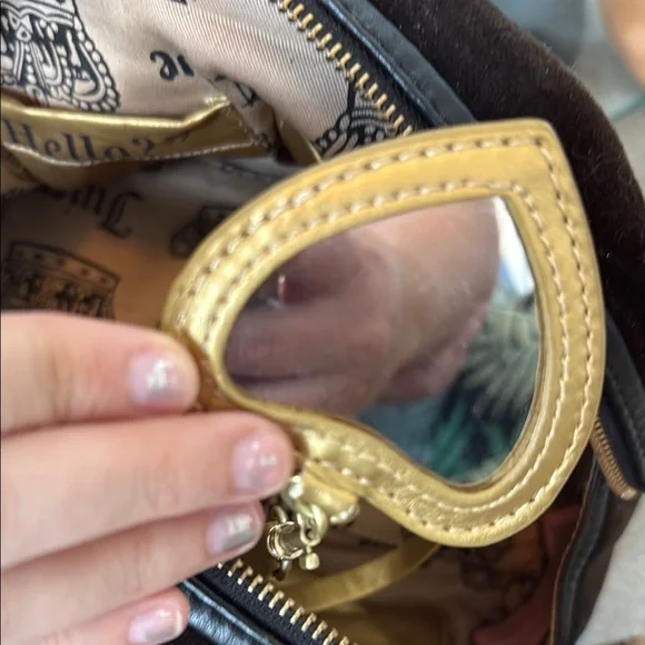 Juicy Couture ROYAL JUICY brown gold bowler bag purse Y2K - Picture 15 of 16